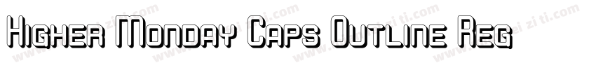 Higher Monday Caps Outline Regular字体转换